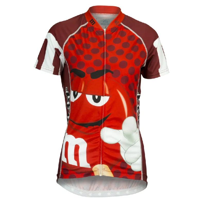 M&M's "Signature" Women's Cycling Jersey - Red - Large - 50% OFF! Off Shoulder Jersey Top