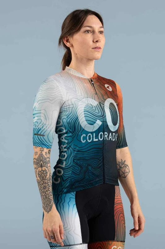 Women's Colorado Contour Ascent Aero Jersey Lightweight Jersey Top