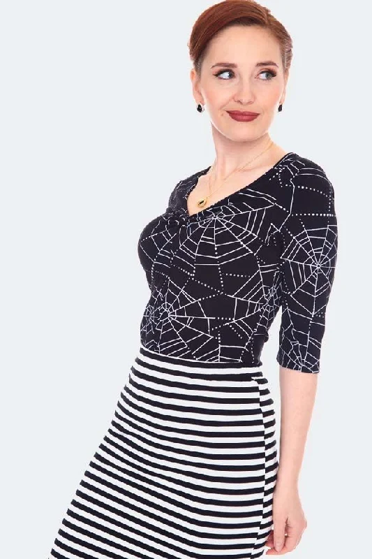 Spider Web Stretch Jersey Top Women's Jersey Top