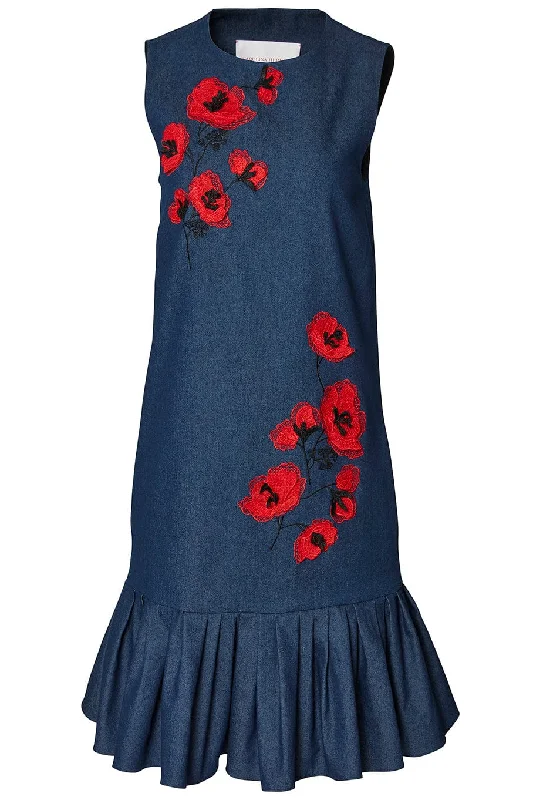 Embroidered Sleeveless Shift Dress Tunics Custom made