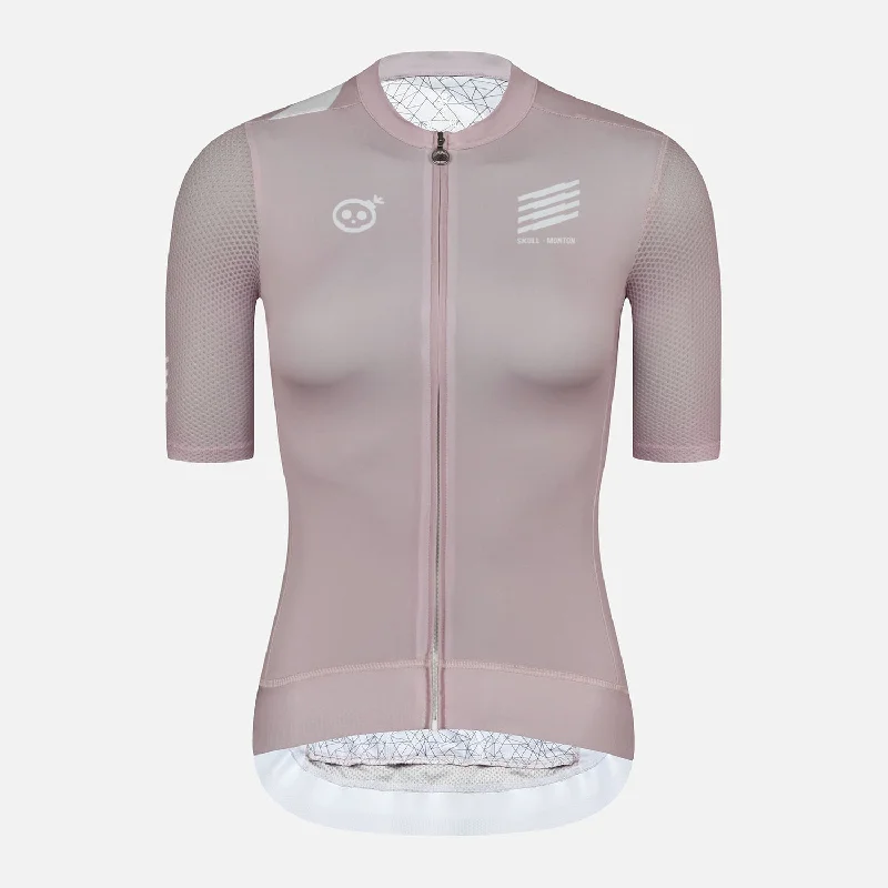 Skull Monton Cycling Jersey Womens HOLIDAY III Lotus Pink Geometric Jersey Top