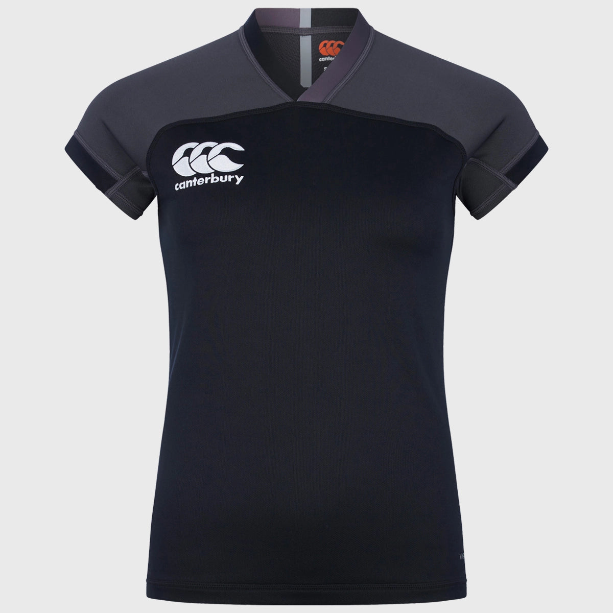 Canterbury Women's Evader Rugby Training Jersey Black Eco-Friendly Jersey Tee