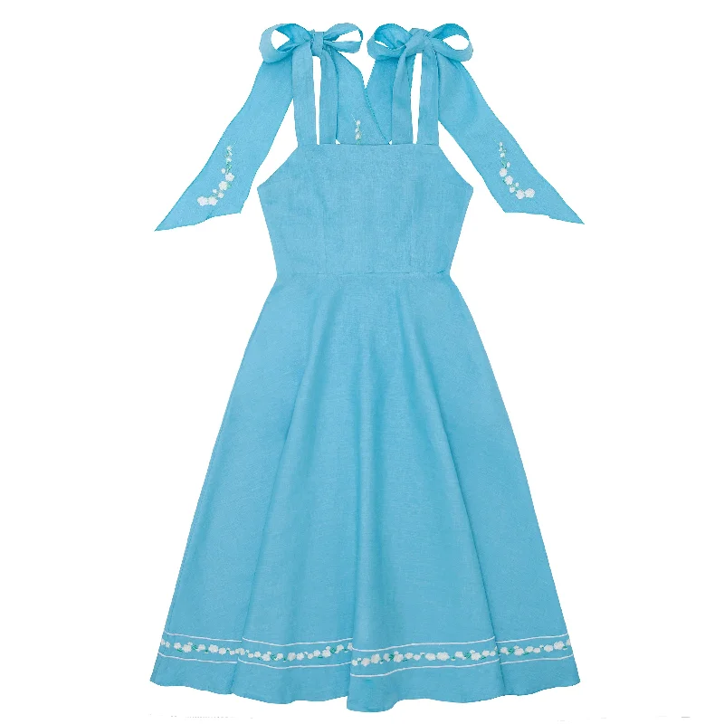 Minnow x Fanm Mon Women's Lagoon Tie Knot Dress Tunics New arrival