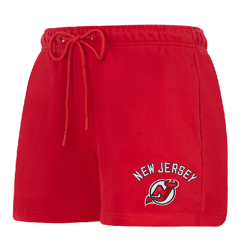 NHL NEW JERSEY DEVILS CLASSIC WOMEN'S FLC SHORT (RED) Budget-Friendly Jersey Tee