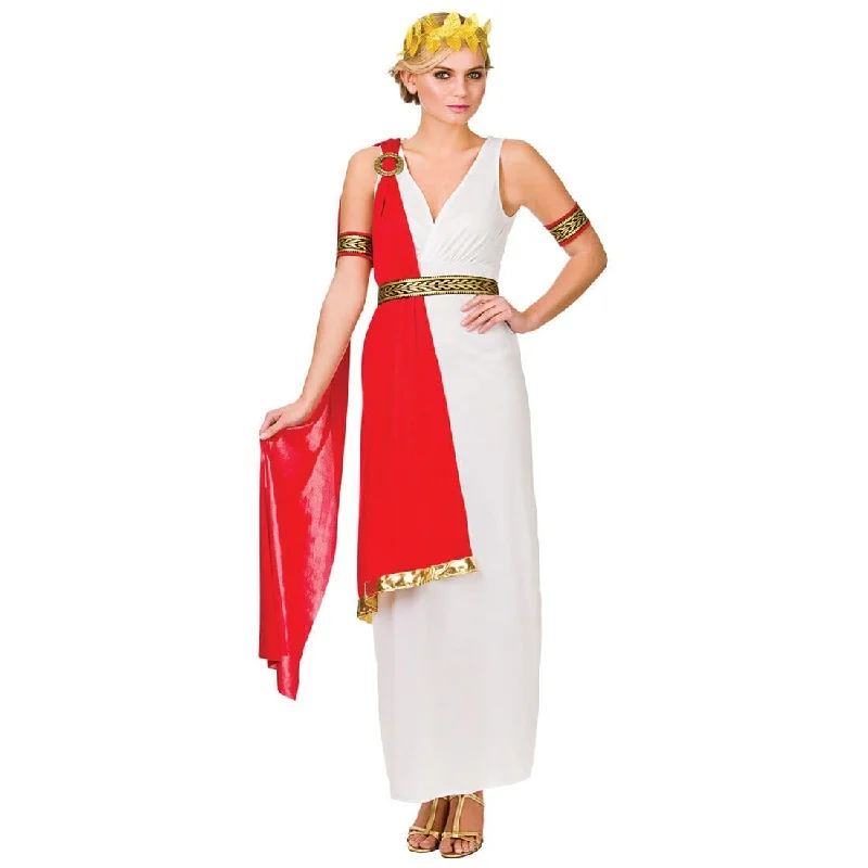 Womens Glamorous Roman Lady Fancy Dress Halloween Costume Bodycon Club Sequined