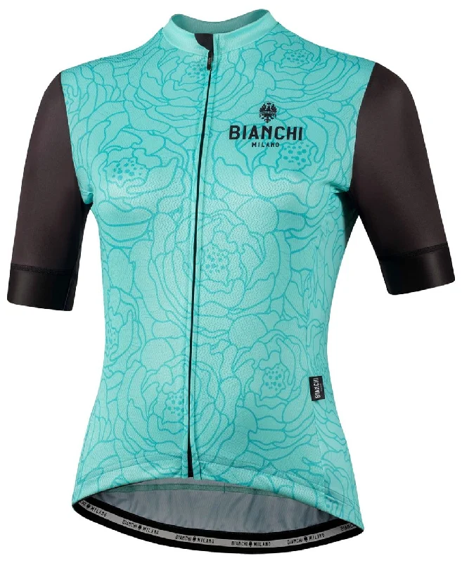 Bianchi Milano Sosio Women's Cycling Jersey (Celeste) XS, S, M, L Striped Jersey Top