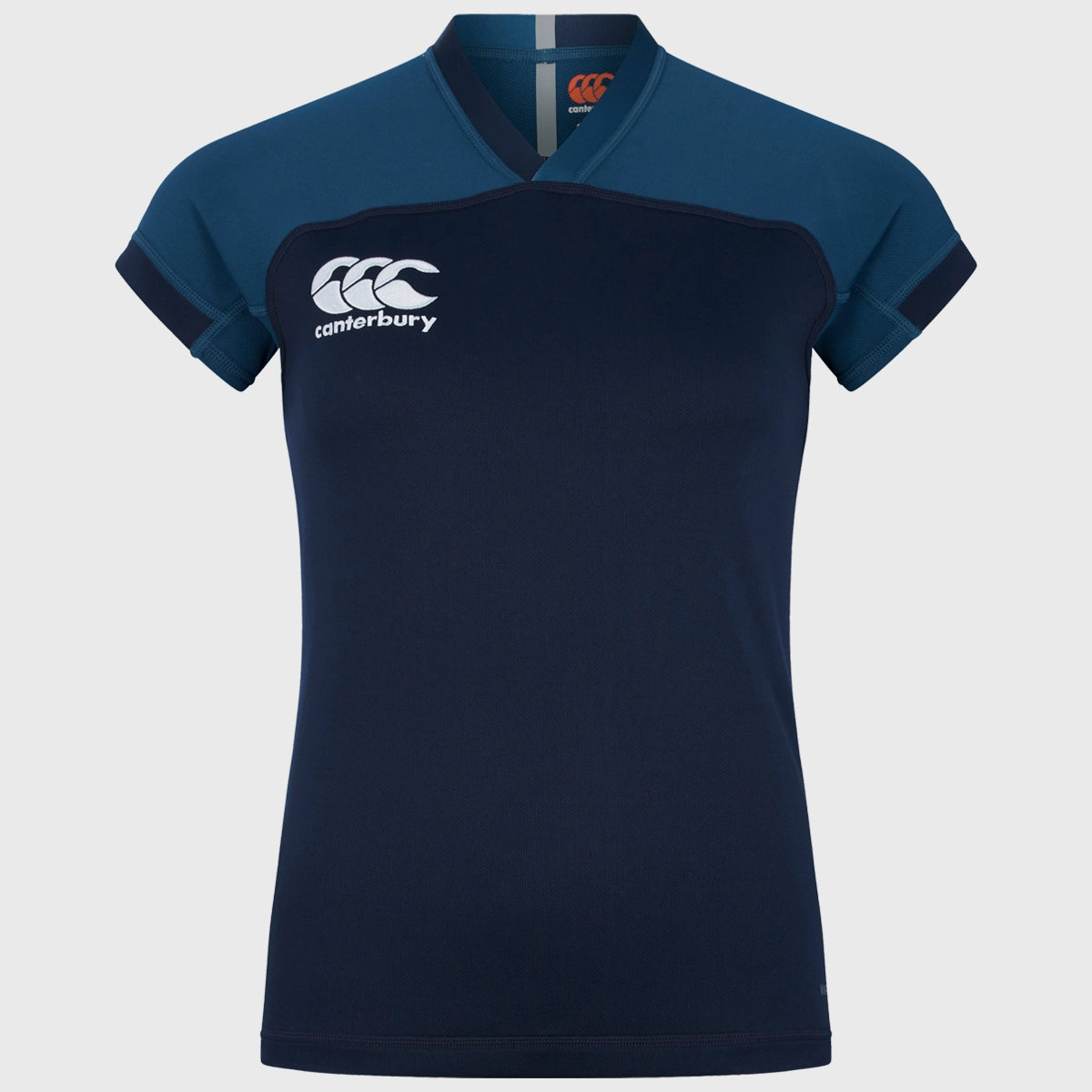 Canterbury Women's Evader Rugby Training Jersey Navy Organic Jersey Tee