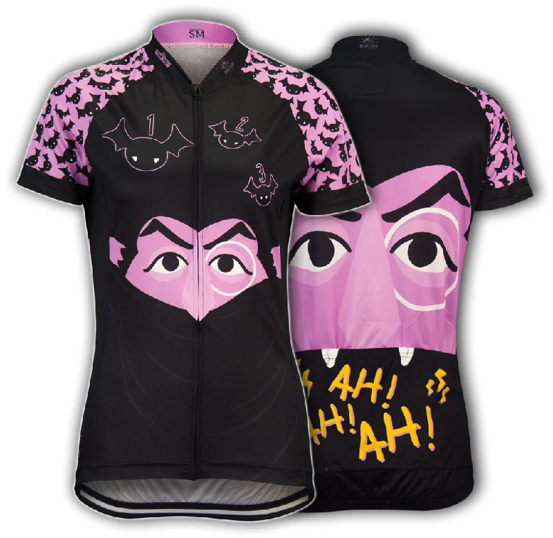 Sesame Street The Count Women's Cycling Jersey (S, L, XL, 2XL) Halter Neck Jersey Tee