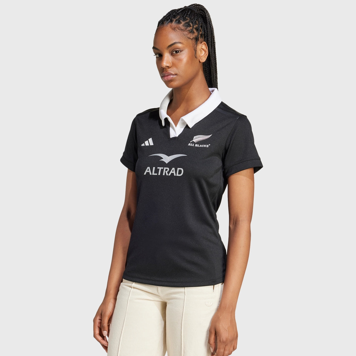 Adidas All Blacks Women's Home Replica Rugby Jersey 2024/25 Minimalist Jersey Tee