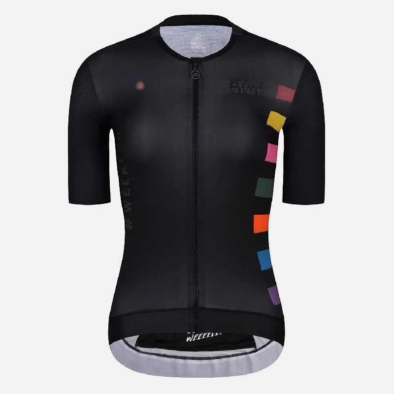 Skull Monton Cycling Jersey Womens Weekend II Black Jet Black Jersey Tee