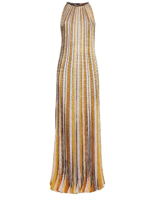 Sleeveless Long Knit Dress - Silver Tunics Top rated