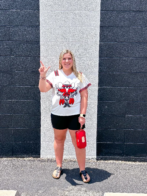 Texas Tech Pistol Pete Jersey Tee Textured Jersey Blouse