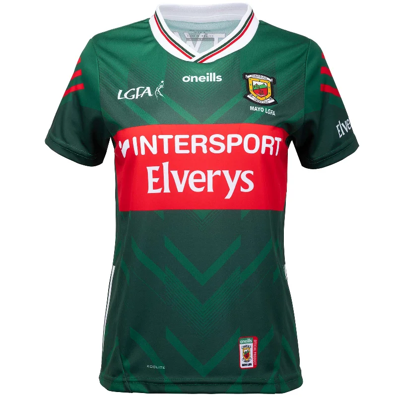 O'Neills Mayo Home 2025 LGFA Womens Jersey Scoop Neck Jersey Top