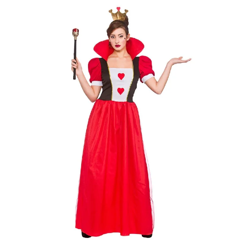 Womens Storybook Queen Fancy Dress Halloween Costume Elegant Long Evening