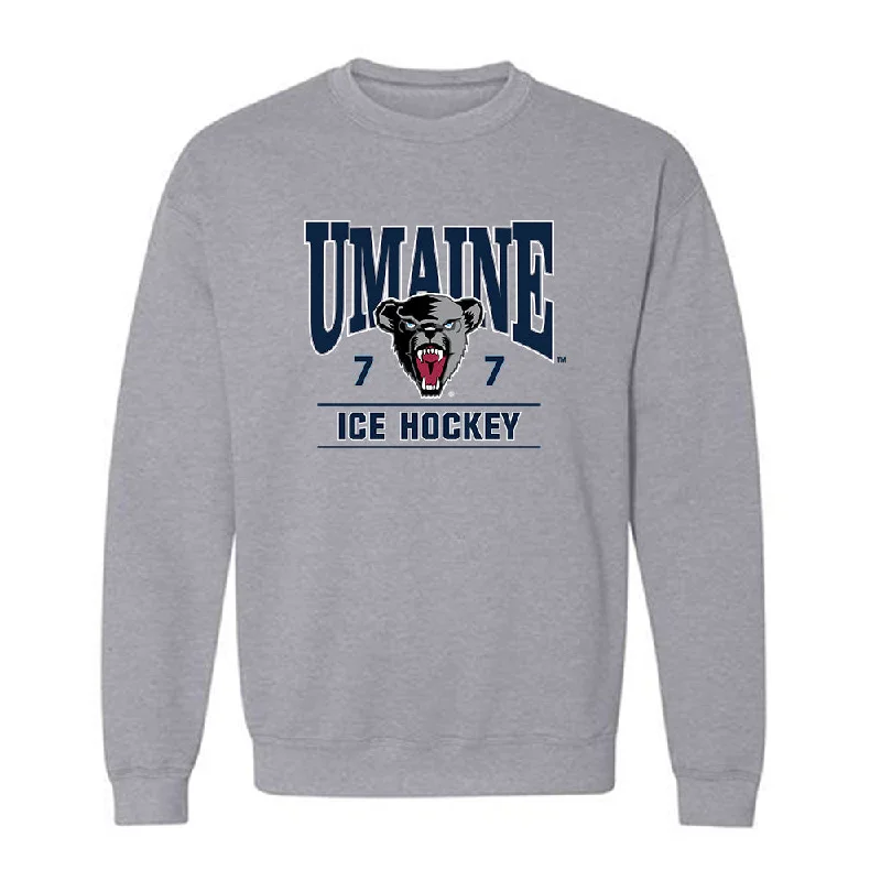 Maine - NCAA Women's Ice Hockey : Lily Fetch - Classic Fashion Shersey Crewneck Sweatshirt Hoodie with Hem Frayed Vintage Worn