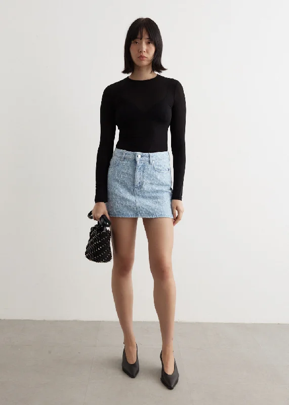 Jupe Denim Skirt slim fit skirt