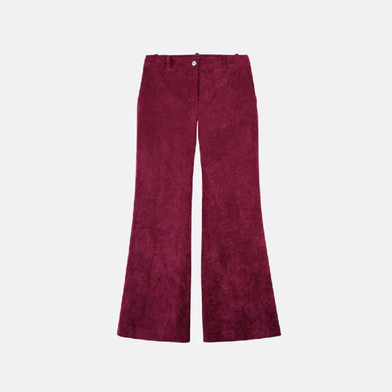 Cherry Flared Trousers Trousers Yoga Stretchy