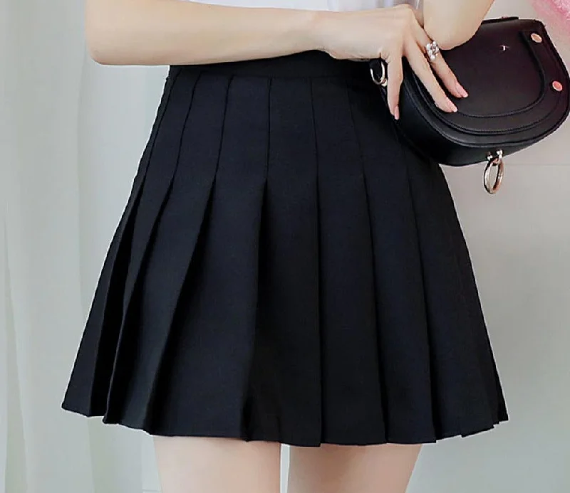 Women High waist Pleated Skirt Casual corduroy skirt durable