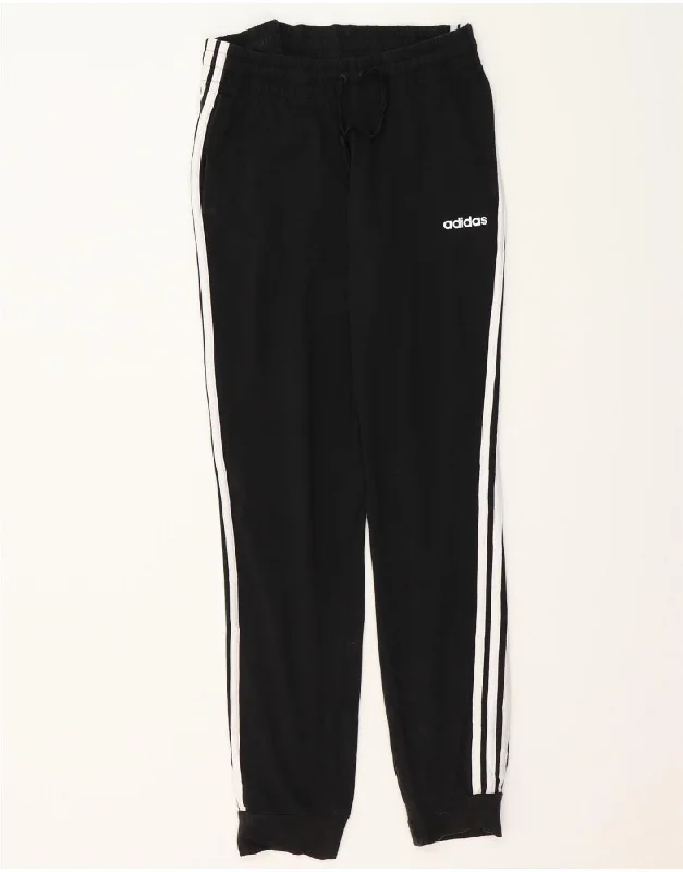 ADIDAS Womens Tracksuit Trousers Joggers UK 12/14 Medium  Black Cotton Trousers Polka Dot Cute