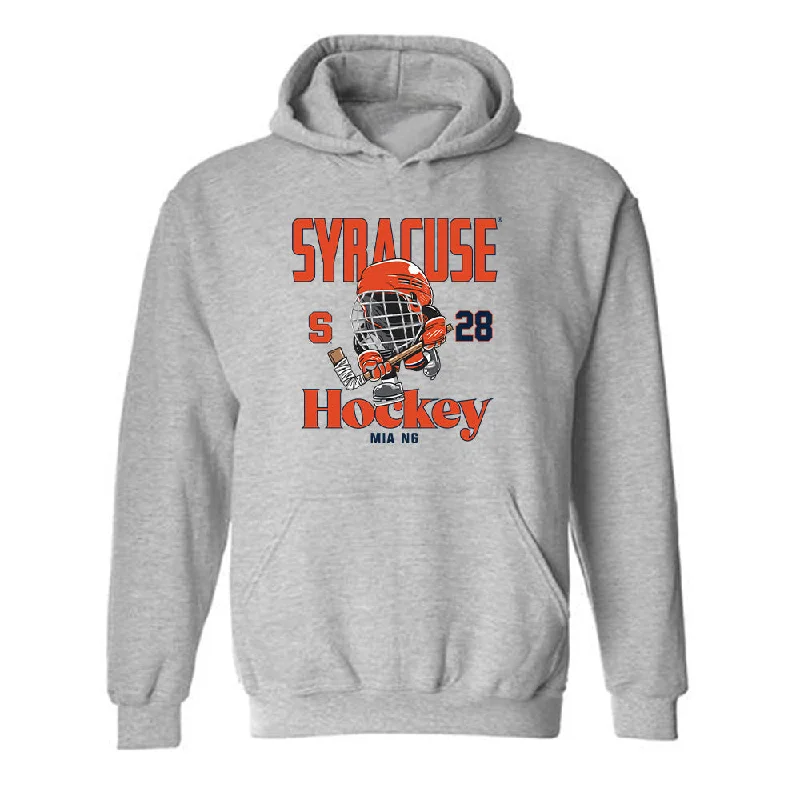 Syracuse - NCAA Women's Ice Hockey : Mia Ng - Fashion Shersey Hooded Sweatshirt Hoodie with Toggle Buttons Decorative Unique