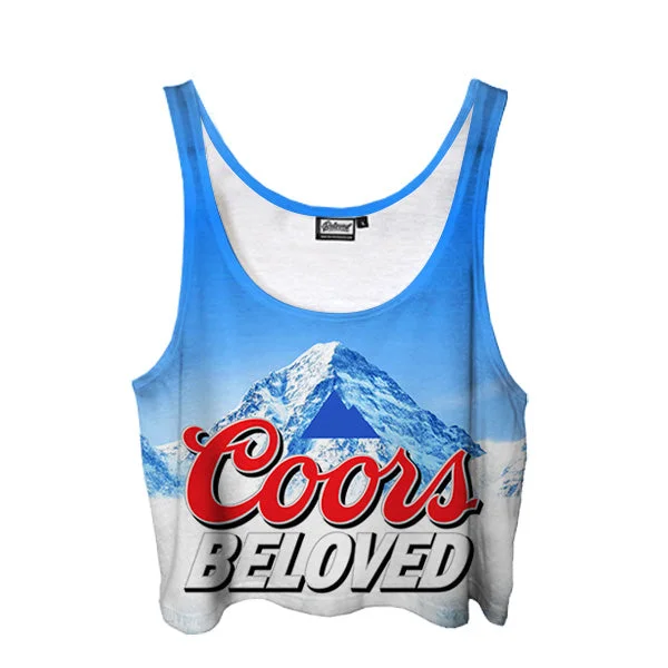 Coors Beloved Crop Top Summer Crop Top Casual Short Sleeve