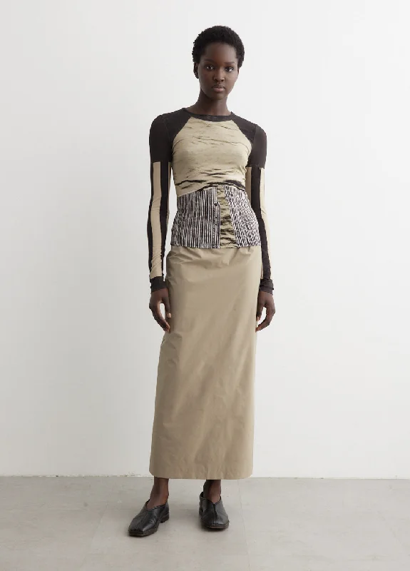 Sophia Maxi Skirt pleated skirt texture