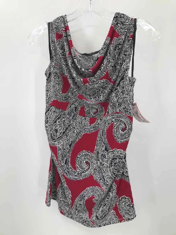 Pre-Owned WHBM Black Size Medium Printed Tank Top seamless tank top