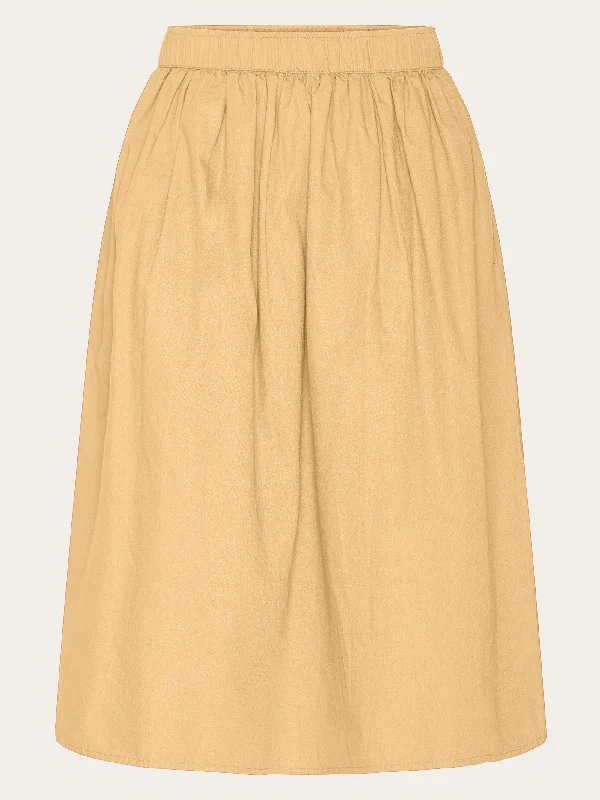 Poplin elastic waist skirt - Impala asymmetrical skirt cut