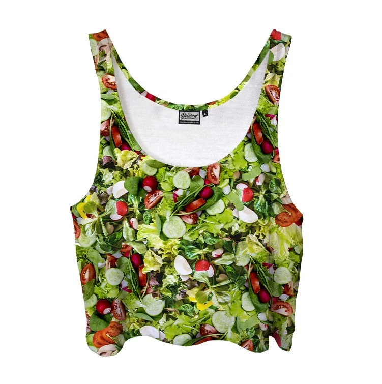 Vegetable Salad Crop Top Casual Formal Business