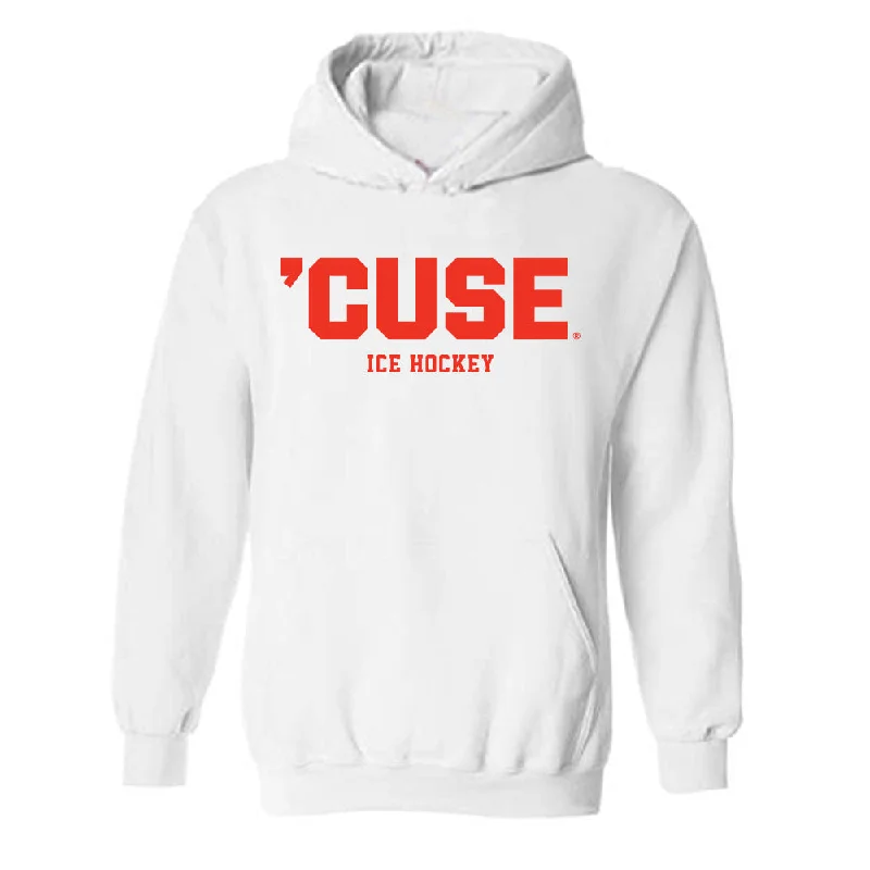 Syracuse - NCAA Women's Ice Hockey : Laura Leitner - Hooded Sweatshirt Hoodie with Neon Bright Vibrant