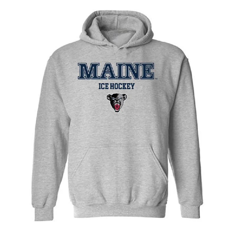 Maine - NCAA Women's Ice Hockey : Jaidyn Britt - Sports Shersey Hooded Sweatshirt Hoodie with Drop Shoulder Relaxed Streetwear