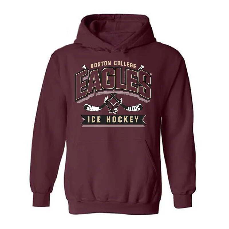 Boston College - NCAA Women's Ice Hockey : Molly Jordan - Sports Shersey Hooded Sweatshirt Hoodie with Zipper Placket Modern Functional