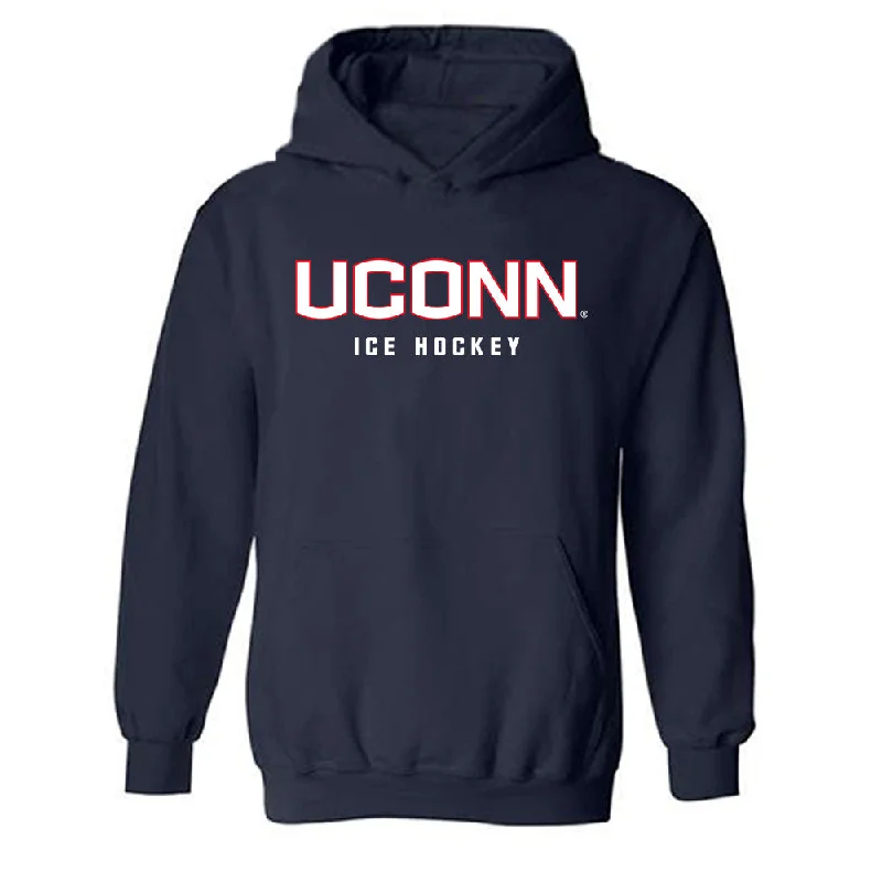 UConn - NCAA Women's Ice Hockey : Meghane Duchesne Chalifoux - Classic Shersey Hooded Sweatshirt Hoodie with Magnetic Closure Innovative Modern