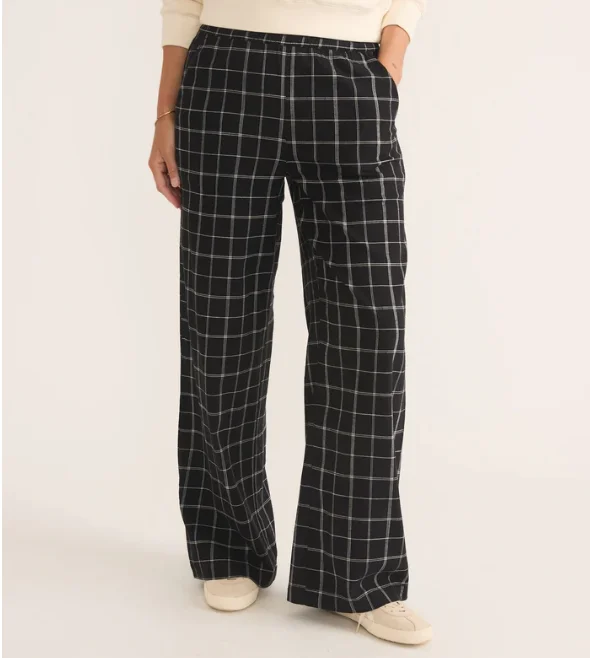 Allison Trouser - Black/White Check Trousers Mesh Breathable