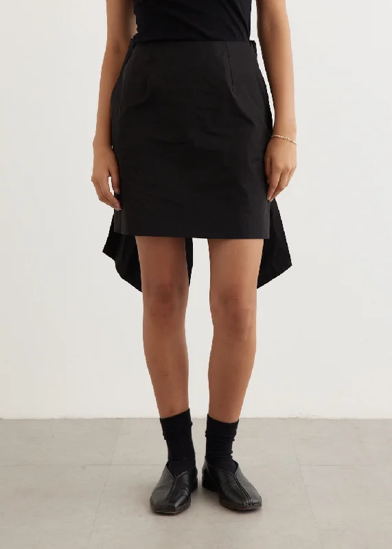 Back Bow Mini Skirt a-line skirt cut