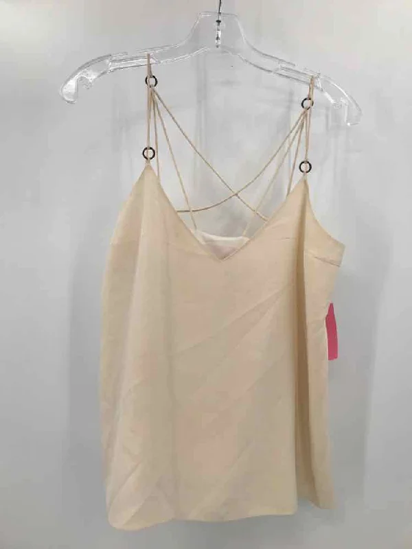 Pre-Owned Cinq a Sept Ivory Size Medium Tank Top ribbed tank top