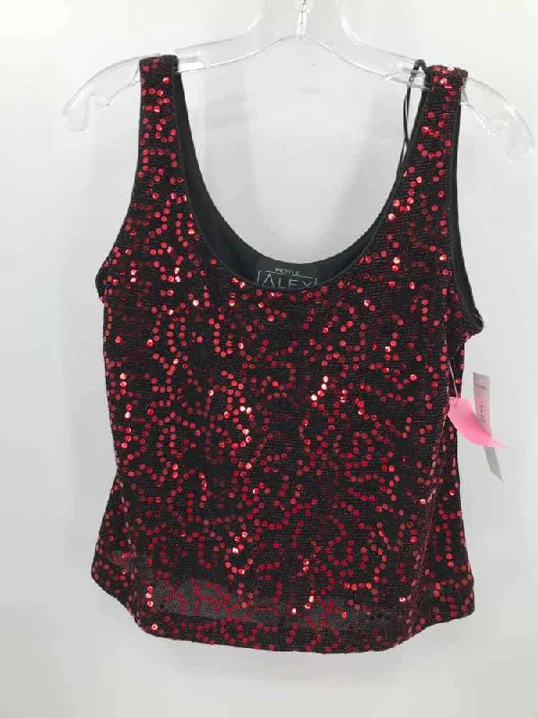 Pre-Owned Alex Evening Red Size Medium P Tank Top sheer tank top