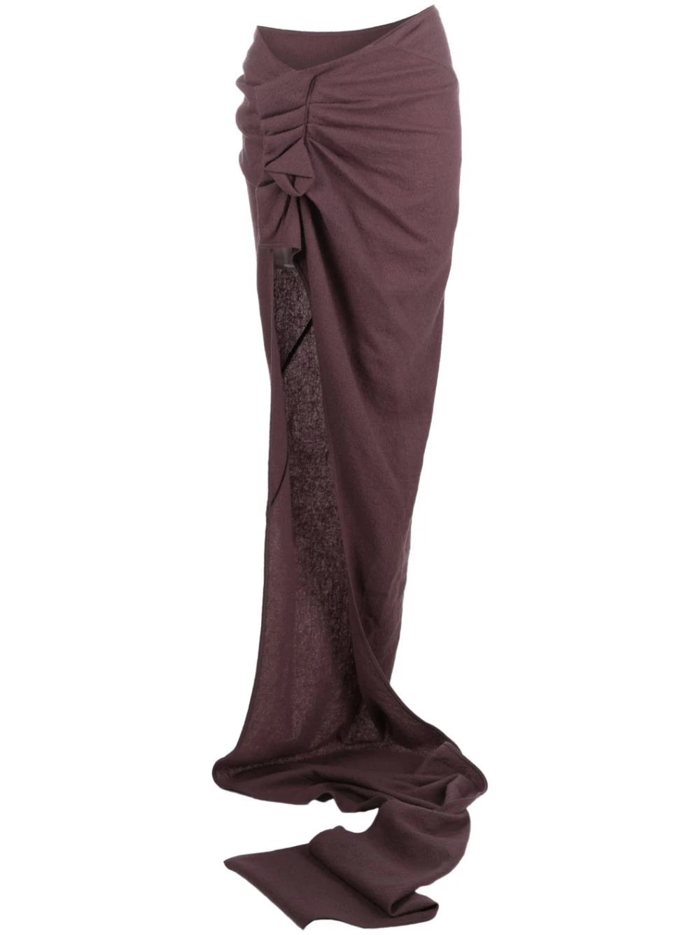 Rick Owens Women Wrap Skirt In Amethyst linen skirt breathable