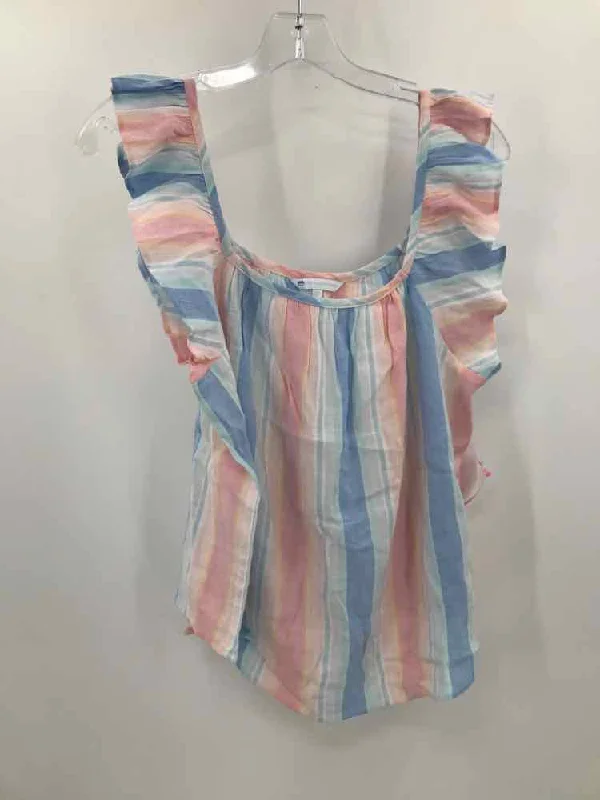 Pre-Owned Southern Tide Pink Size Large Stripe Tank Top cold shoulder tank