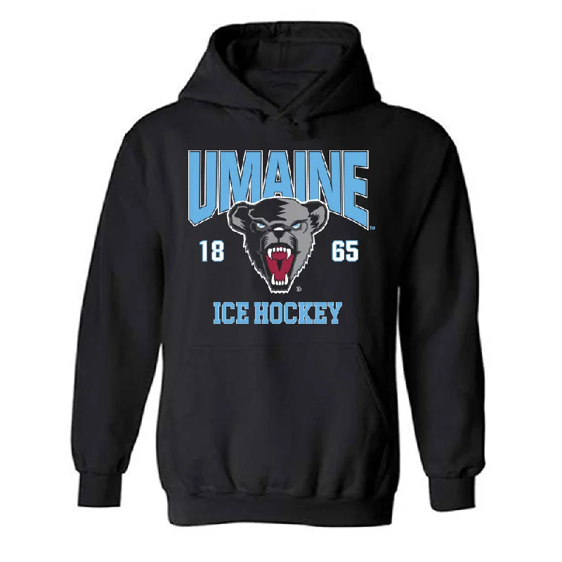 Maine - NCAA Women's Ice Hockey : Lily Fetch - Sports Shersey Hooded Sweatshirt Hoodie with Belted Waist Structured Tailored