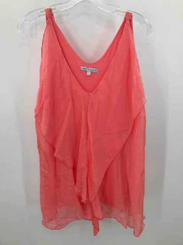 Pre-Owned Tempo Paris Orange Size Large Tank Top sexy tank top