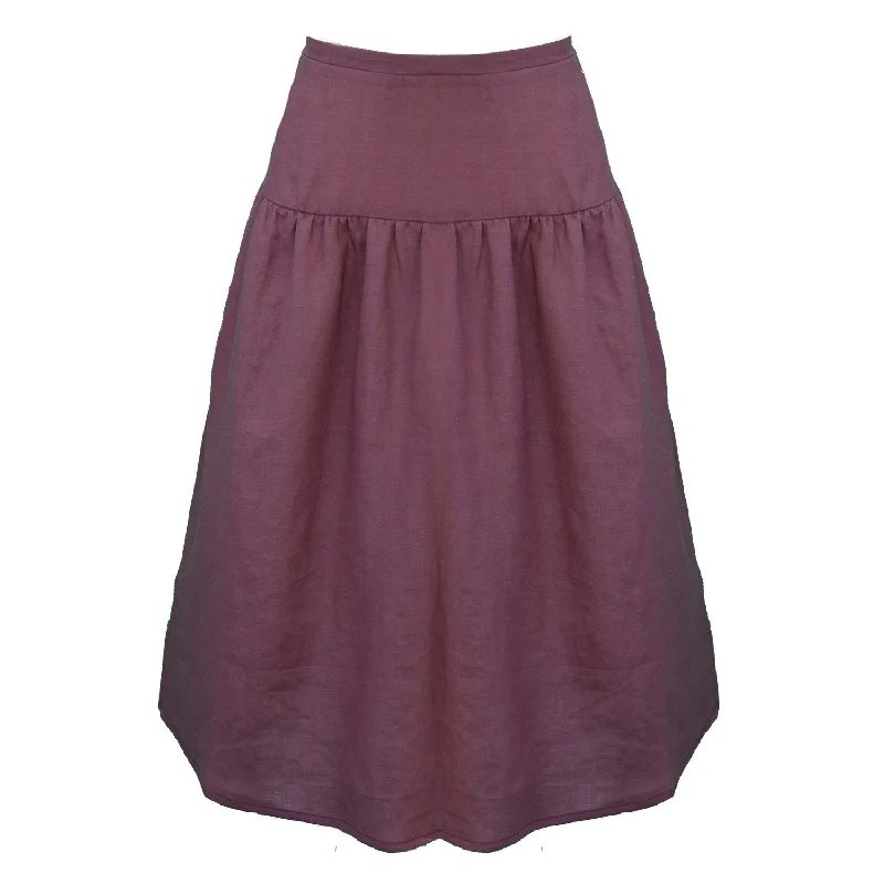 Beth Skirt / Plum Linen velvet skirt sumptuous