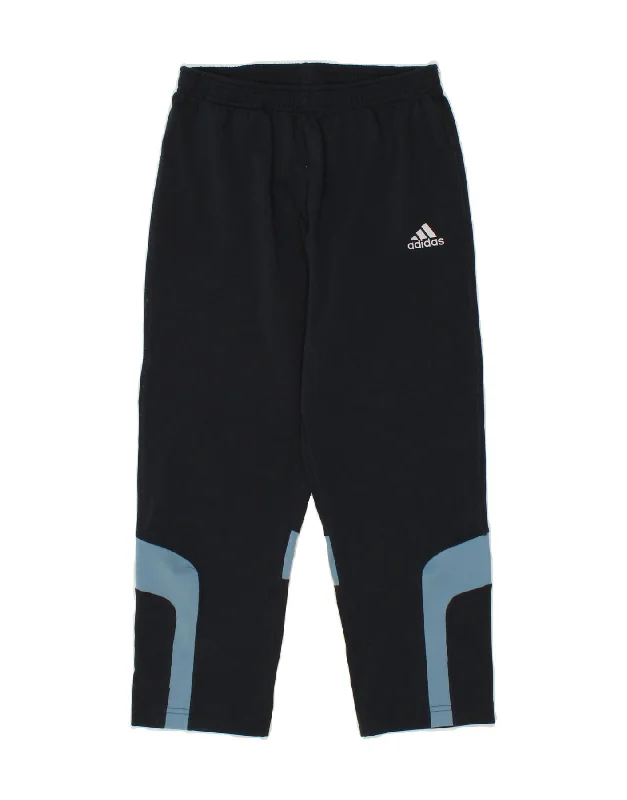 ADIDAS Womens Climalite Tracksuit Trousers Large Navy Blue Colourblock Trousers versatile functional