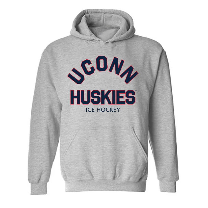 UConn - NCAA Women's Ice Hockey : Riley Grimley - Classic Shersey Hooded Sweatshirt Hoodie with Crew Neck Simple Timeless