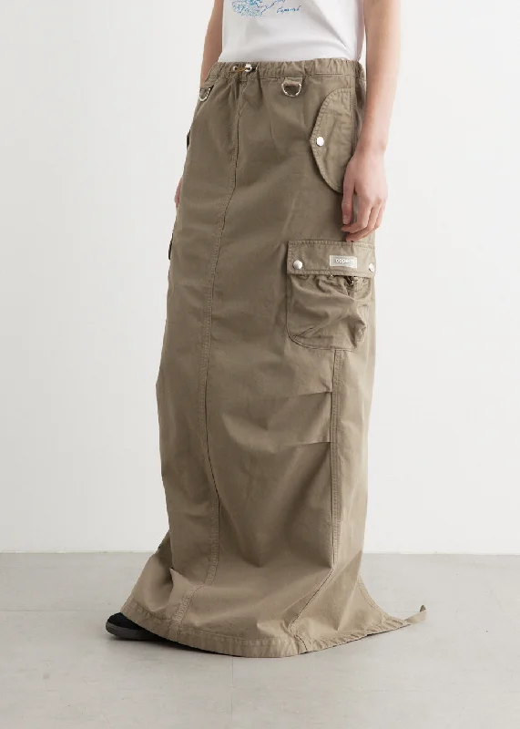 Cargo Maxi Skirt chiffon skirt floaty