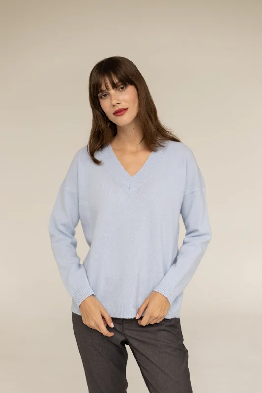 Cashmere Sweater Blue Bright Pastel Dark