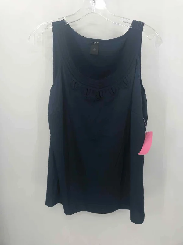 Pre-Owned Ann Taylor Navy Size 6 Tank Top graphic tank top