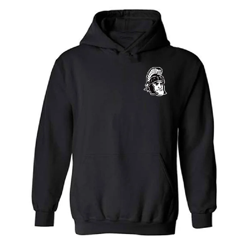 Michigan State - NCAA Women's Ice Hockey : Karsen Dorwart - Hooded Sweatshirt Hoodie with Distressed Vintage Worn