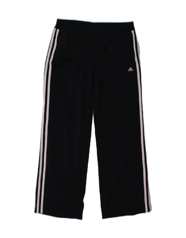 ADIDAS Womens Tracksuit Trousers UK 16 Large Navy Blue Polyester Trousers Cargo pockets