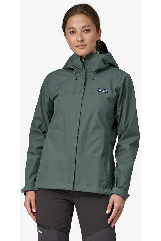 Patagonia Women's Torrentshell 3L Rain Jacket Nouveau Green Toggled Jacket Drawstring Jacket Belted Jacket